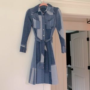 Vintage 70’s collared patchwork dress